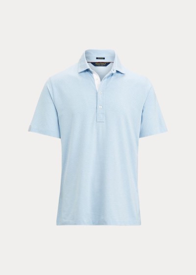 Polos Ralph Lauren Hombre Azules / Blancos - Classic Fit Stretch Lisle - STHRJ5816